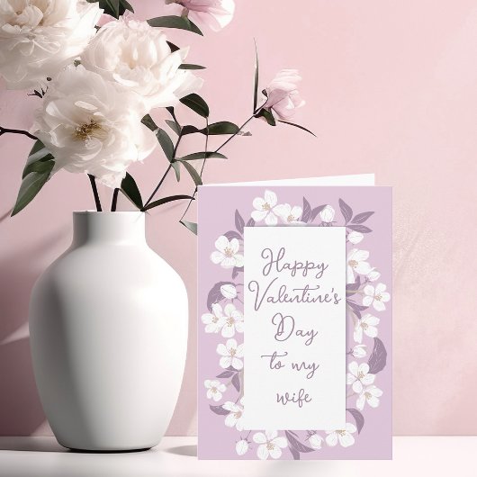 Happy Valentijnsdag roze Floral Custom Kaart