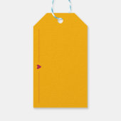 Happy valentijnsdag rozen modern geel Cadeau Label Cadeaulabel (Achterkant)