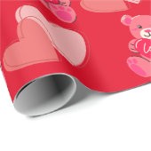 Happy Valentijnsdag schattig beer Cadeaupapier (Rol Hoek)