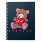 Happy Valentijnsdag Schattige Beer Notitieboek (Voorkant)