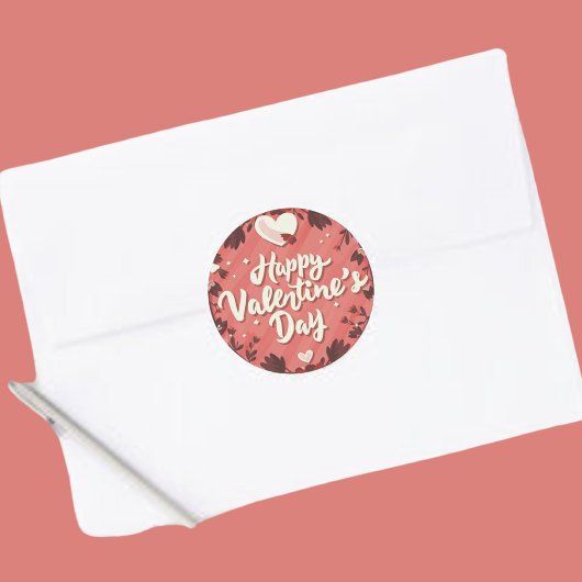 Happy Valentijnsdag Schattigee Speelse Vakantie St Ronde Sticker