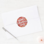 Happy Valentijnsdag Schattigee Speelse Vakantie St Ronde Sticker (Envelop)