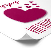Happy Valentijnsdag springen van het hart A04 Poster (Hoek)