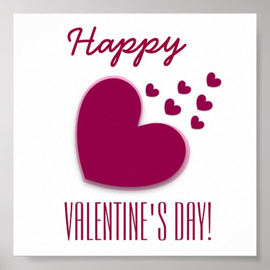 Happy Valentijnsdag springen van het hart A04 Poster (Voorkant)