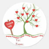 Happy Valentijnsdag Sticker-cadeau label (Voorkant)