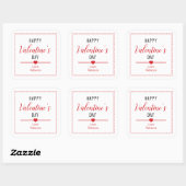 Happy Valentijnsdag Sticker Label Gift Labels, Roo (Vel)