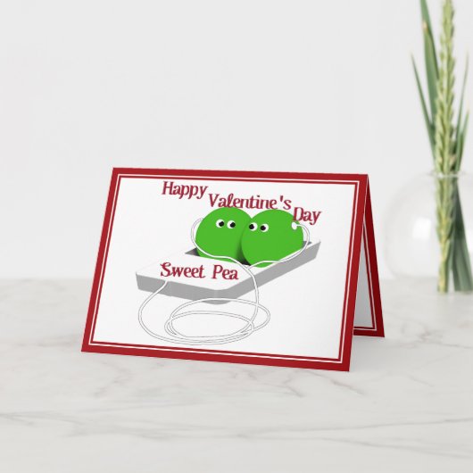 Happy Valentijnsdag, Sweet Pea Feestdagen Kaart (Voorkant)