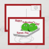 Happy Valentijnsdag, Sweet Pea Feestdagenkaart (Voorkant / Achterkant)