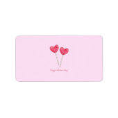 Happy valentijnsdag Sweet snoep hart lollipop Etiket (Voorkant)