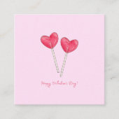 Happy valentijnsdag Sweet snoep hart lollipop Informatiekaartje (Voorkant)