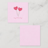 Happy valentijnsdag Sweet snoep hart lollipop Informatiekaartje (Voorkant / Achterkant)