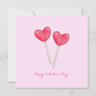 Happy valentijnsdag Sweet snoep hart lollipop Kaart