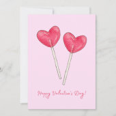 Happy valentijnsdag Sweet snoep hart lollipop Kaart (Voorkant)