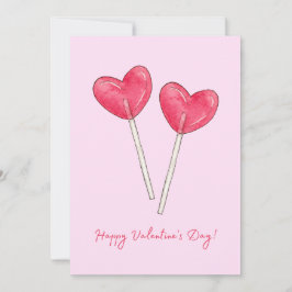 Happy valentijnsdag Sweet snoep hart lollipop Kaart