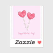 Happy valentijnsdag Sweet snoep hart lollipop Sticker (Vel)