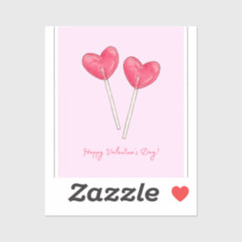 Happy valentijnsdag Sweet snoep hart lollipop Sticker