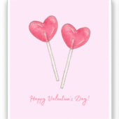 Happy valentijnsdag Sweet snoep hart lollipop Sticker (Voorkant)