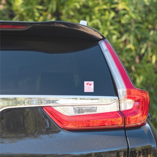 Happy valentijnsdag Sweet snoep hart lollipop Sticker (Auto Zijkant)