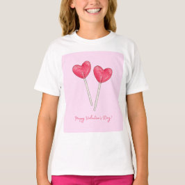 Happy valentijnsdag Sweet snoep hart lollipop T-shirt