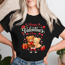 Happy Valentijnsdag T-Shirt | Cute Beer Koppel
