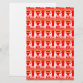 Happy Valentijnsdag tekst voor altijd liefde rood Briefpapier (Voorkant / Achterkant)