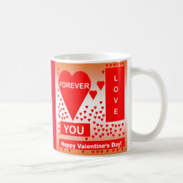 Happy Valentijnsdag tekst voor altijd liefde rood Koffiemok