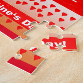 Happy Valentijnsdag tekst voor altijd liefde rood Legpuzzel (Zijkant)