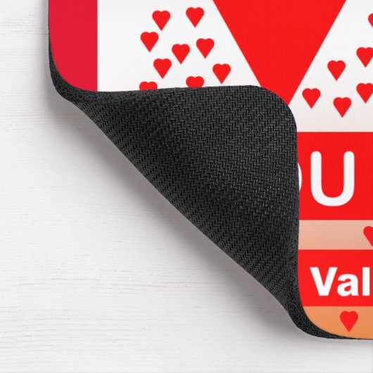 Happy Valentijnsdag tekst voor altijd liefde rood Muismat (Hoek)