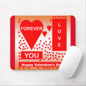 Happy Valentijnsdag tekst voor altijd liefde rood Muismat (Met muis)