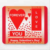 Happy Valentijnsdag tekst voor altijd liefde rood Muismat (Voorkant)