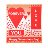 Happy Valentijnsdag tekst voor altijd liefde rood Notitieblok (Voorkant)