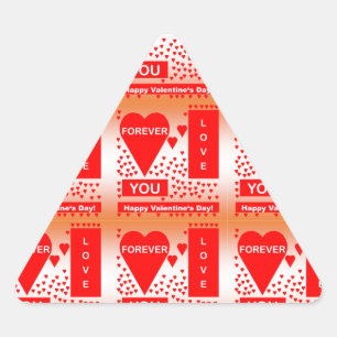 Happy Valentijnsdag tekst voor altijd liefde rood Sticker
