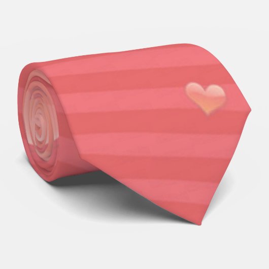 Happy Valentijnsdag Tiny Heart Shaped Font Stropdas (Opgerold)