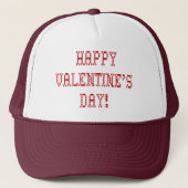 Happy Valentijnsdag Tiny Heart Shaped Font Trucker Pet (Voorkant)