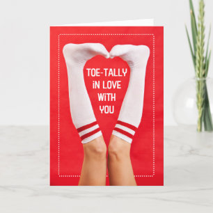 Happy Valentijnsdag toe-tally in Love Socks Feestdagen Kaart
