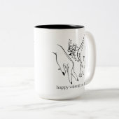 happy valentijnsdag Two-Tone coffee mok (Voorkant rechts)