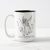 happy valentijnsdag Two-Tone coffee mok (Links)