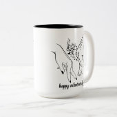 happy valentijnsdag Two-Tone coffee mok (Voorkant rechts)