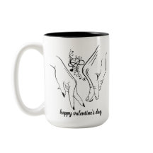 happy valentijnsdag Two-Tone coffee mok