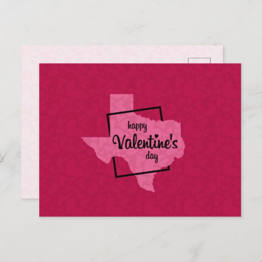 Happy Valentijnsdag uit Texas Briefkaart (Voorkant / Achterkant)