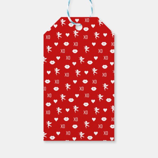 Happy Valentijnsdag Valentijn Symbolen Cadeau Labe Cadeaulabel (Achterkant)