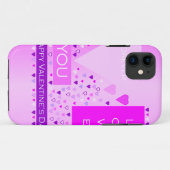 Happy Valentijnsdag voor liefde hartenroze Case-Mate iPhone Case (Achterkant (horizontaal))