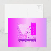 Happy Valentijnsdag voor liefde hartenroze Feestdagenkaart (Voorkant / Achterkant)