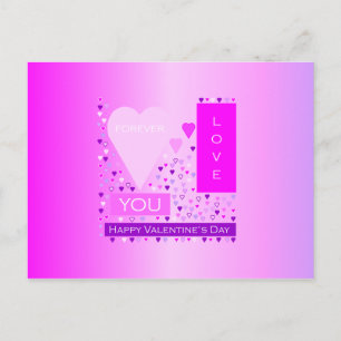 Happy Valentijnsdag voor liefde hartenroze Feestdagenkaart