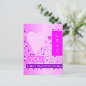 Happy Valentijnsdag voor liefde hartenroze Feestdagenkaart (Staand voorkant)