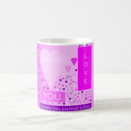 Happy Valentijnsdag voor liefde hartenroze Koffiemok