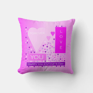 Happy Valentijnsdag voor liefde hartenroze Kussen