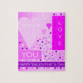 Happy Valentijnsdag voor liefde hartenroze Legpuzzel (Verticaal)