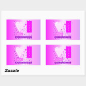 Happy Valentijnsdag voor liefde hartenroze Rechthoekige Sticker (Vel)