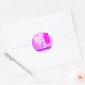 Happy Valentijnsdag voor liefde hartenroze Ronde Sticker (Envelop)